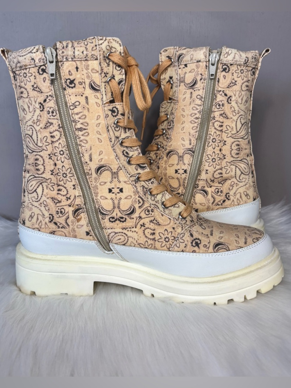 FREE PEOPLE Canvas Hiker Lug Boot - Picture 6 of 9